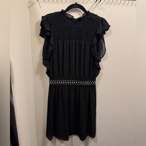 MICHAEL Michael Kors Black Dress with Ruffle Sleeves